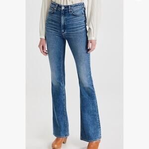 rag & bone Blue High-Rise Flared Jeans